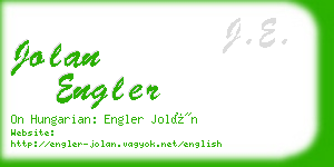 jolan engler business card